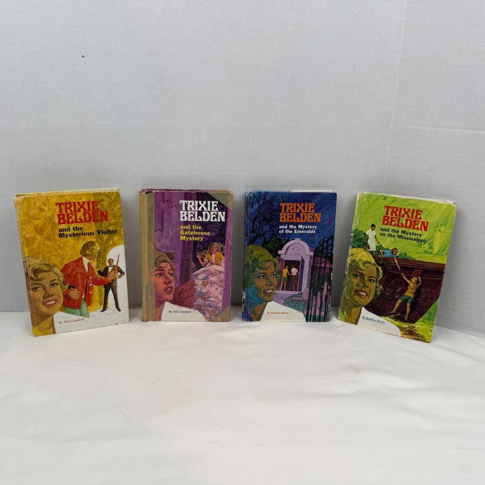 Trixie Belden Vintage Mystery Book Lot of 4 Whitman Hardback Editions